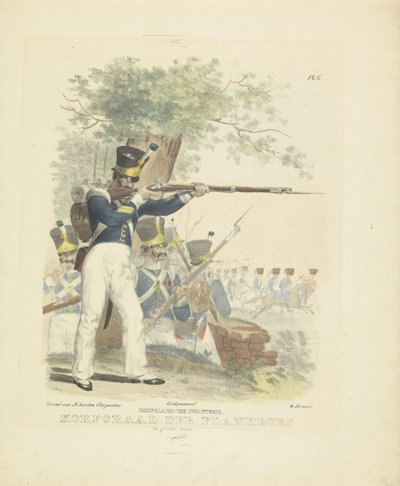 Flanqueur en grande tenue, 1820-1825 - A. Courtois