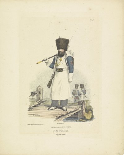 Sapeur en grande tenue, 1820-1825 - A. Courtois