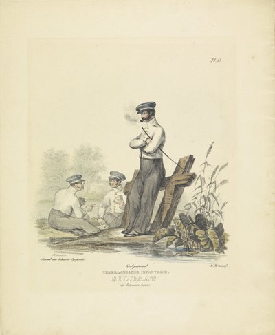 Soldat en tenue de caserne, 1820-1825 - A. Courtois