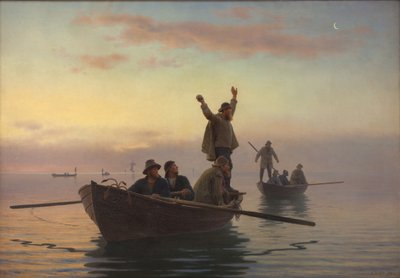 Pêche au maquereau avec filet dérivant. Tôt le matin - A. Dorph