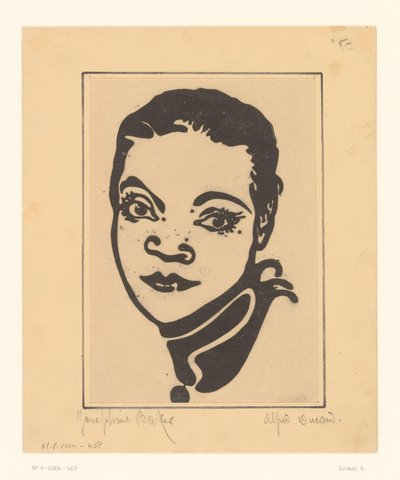 Portret van Josephine Baker - A. Ducand
