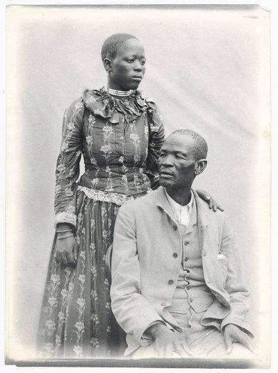 Khama et sa femme, c.1910 - A. E. Hargreave