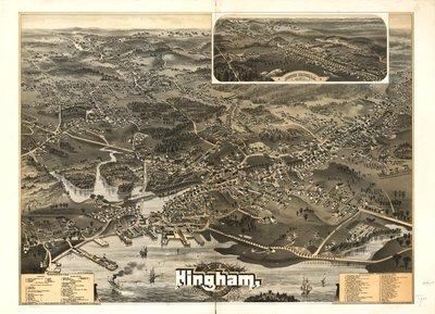 Ville de Hingham, Comté de Plymouth, Mass. 1885 - A. F.; Geo. H. Walker and Co. Poole