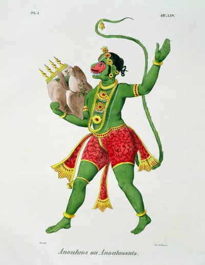Hanuman, gravé par de Racinet - A. Geringer