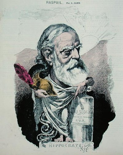 Caricature de François Vincent Raspail (1794-1878) vers 1870 - A. Jann