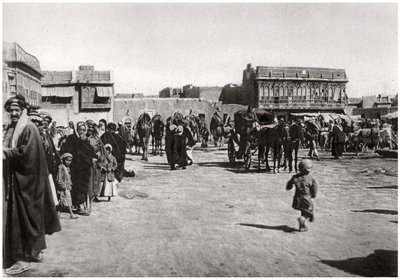 La place du bazar à Bassora, Irak, 1925 - A. Kerim