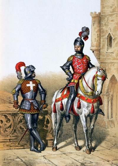 Capitaine des archers à Paris et un cavalier, 15ème siècle, 1887 - A. Lemercier