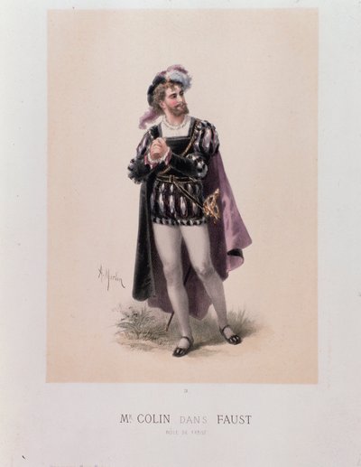 Monsieur Colin dans le rôle de Faust, opéra de Charles Gounod - A. Morton