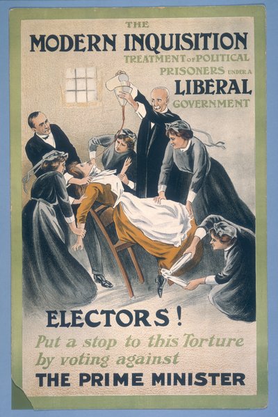 Une suffragette prisonnière nourrie de force, 1910 - A Patriot