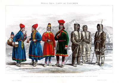 Race mongole, Lapons et Esquimaux, 1800-1900 - A. Portier