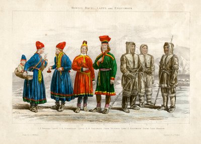 Race mongole, Lapons et Esquimaux, 19ème siècle - A. Portier