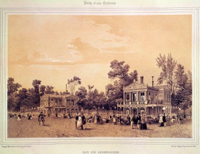 Vue du Café des Ambassadeurs sur les Champs-Élysées à Paris - A Provost