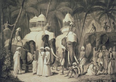 Éléphants du Raja de Travandrum, de 