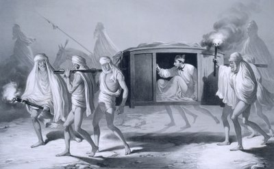 Poste-chaise de style indien au Pendjab entre Loudiana et Amritsar, 1859 - A. Soltykoff
