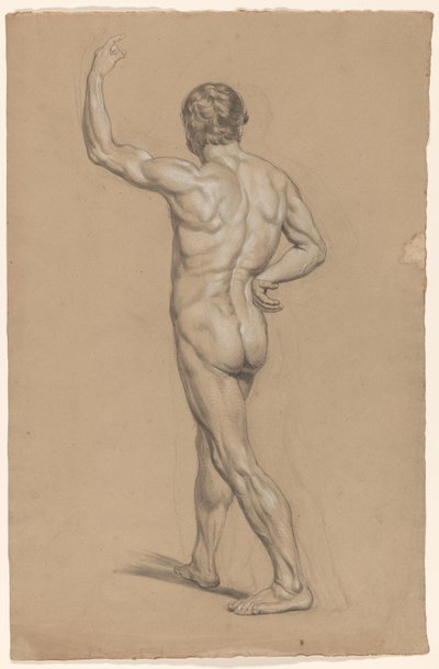 Nu masculin debout, vu de dos - A. Waterloo (attributed to)