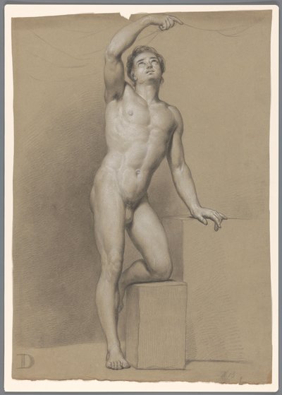 Homme nu debout, vu de face - A. Waterloo (attributed to)