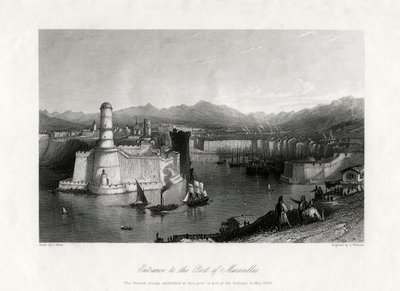 Entrée du port de Marseille, France, 1875 - A. Willmore