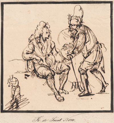 Un jardinier et un gentilhomme - Abbé de Saint Non Jean Claude Richard