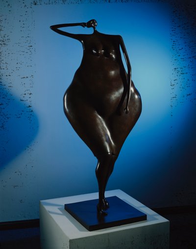 En attente (bronze avec patine brune) - Abigail Varela
