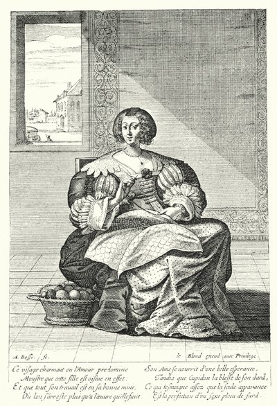La Brodeuse - Abraham (after) Bosse
