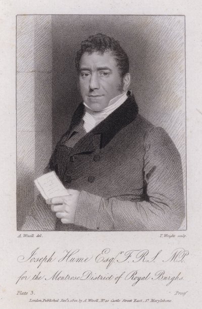 Joseph Hume, médecin, politicien et député radical écossais - Abraham (after) Wivell