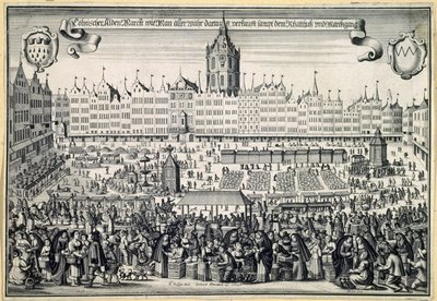 Vieux marché à Cologne, vers 1660 - Abraham Aubry