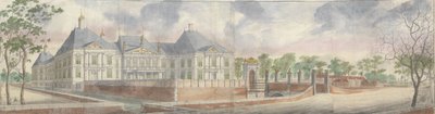 La Maison à Honselaersdijk et ses environs, vue depuis la cour - Abraham Beerstraten