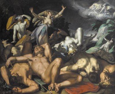 Apollon et Diane punissant Niobé en tuant ses enfants - Abraham Bloemaert