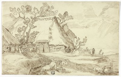 La ferme sous les toits de chaume - Abraham Bloemaert