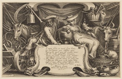 Page de titre, "La série de la ferme et du paysage" - Abraham Bloemaert