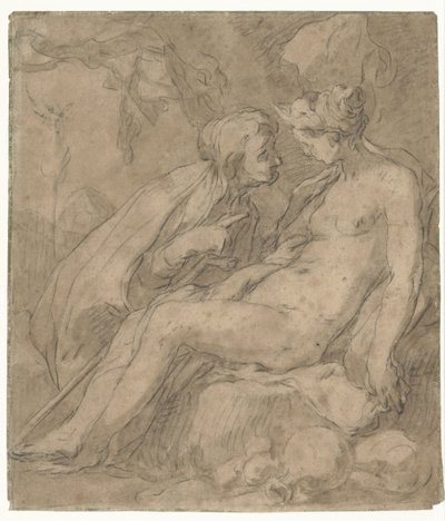 Vertumne et Pomone (?) - Abraham Bloemaert