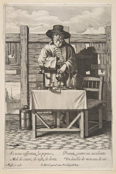 Vendeur de brandy ou de remède - Abraham Bosse