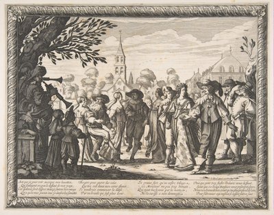 Danse sur la place du village - Abraham Bosse