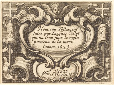 Frontispice pour "Le Nouveau Testament" de Callot - Abraham Bosse