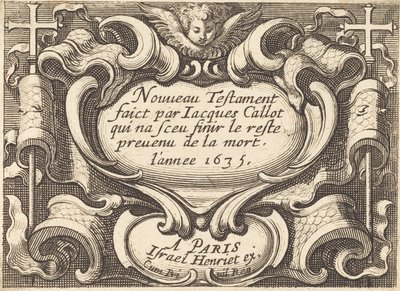 Frontispice pour "Le Nouveau Testament" de Callot - Abraham Bosse
