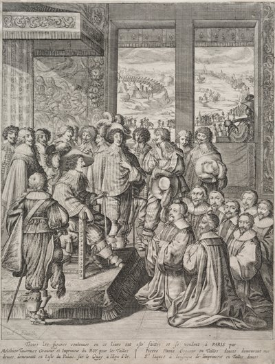 Louis XIII recevant une Députation de Magistrats - Abraham Bosse