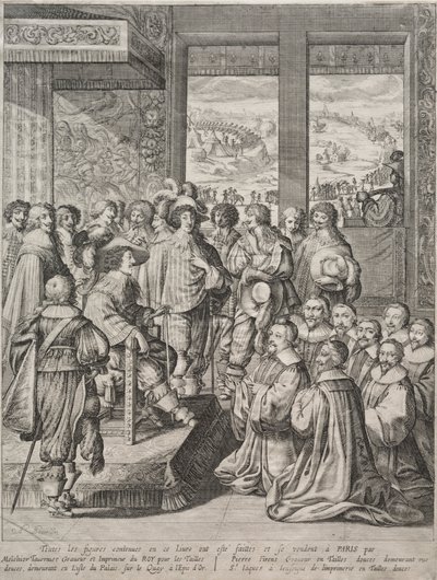 Louis XIII recevant une députation de magistrats - Abraham Bosse