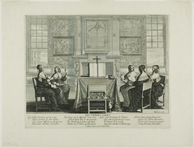 Première planche, tirée de Les vierges sages et les vierges folles, première planche - Abraham Bosse