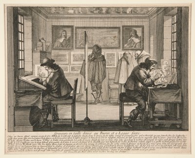 Les Graveurs dans leur atelier, de la série Les Artistes dans leur atelier - Abraham Bosse