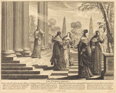 Les vierges folles approchant le temple - Abraham Bosse