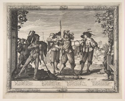 Le Pot-au-feu porté aux jeunes mariés, ou Le Racket - Abraham Bosse