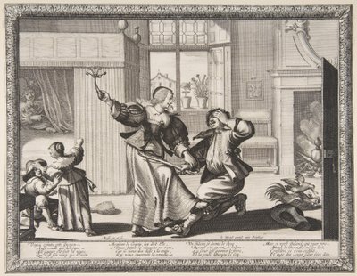 La Batteuse de mari, vers 1633 (eau-forte et gravure) - Abraham Bosse