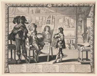Le Peintre dans son atelier, de la série Artistes dans leurs ateliers - Abraham Bosse