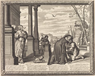 Le fils prodigue reçu par son père - Abraham Bosse