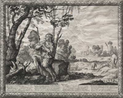 Le fils prodigue : Le prodigue gardant les cochons - Abraham Bosse