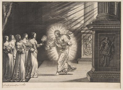 Les vierges sages devant le Christ - Abraham Bosse