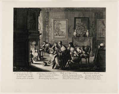 Les vierges sages et les vierges folles, planche cinq - Abraham Bosse