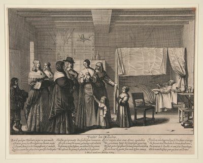 Visiter les malades, des Sept œuvres de miséricorde - Abraham Bosse