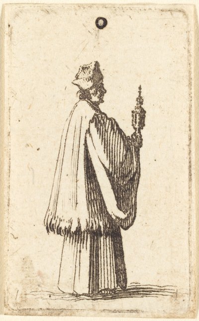 Prêtre portant le Saint Sacrement de l