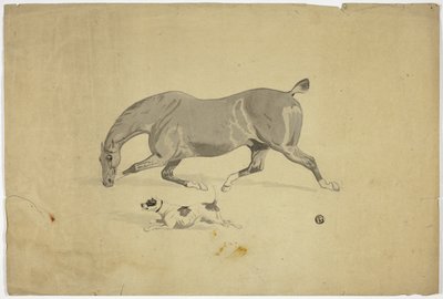 Cheval et chien en course - Abraham Cooper